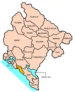 Location of Komuna e Buduës