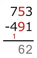 9 + ... = 15 Tani mund ta gjejmë ndryshimin si më parë.