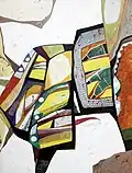 Nysret Salihmixhiqi, "Play I", painting on letter, 50 × 70&nbsp;cm, 1957