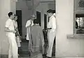 Ambalal Sarabhai and Saraladevi Sarabhai (back towards the camera)