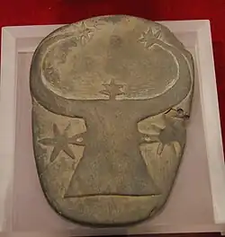 The famous "Hathor palette", or "Bat palette" from Tomb 59 of Gerzeh, Naqada IId.[125]