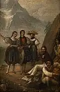 Les artists en Suisse (lit. 'Artists in Switzerland'), unknown year but likely circa 1830s