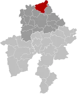 Location of Éghezée in Namur Province