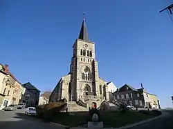 The church in Le Mayet-de-Montagne