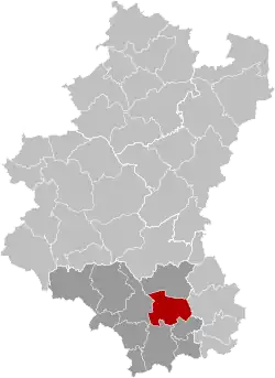 Location of Étalle in Luxembourg province