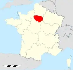 Île-de-France within metropolitan France