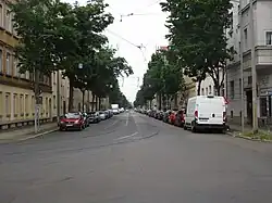 Tracks bending into Annenstrasse (2021)