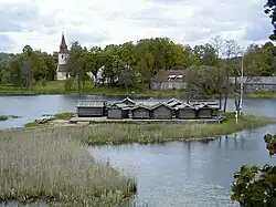 Image 24Āraiši lake fortress (reconstruction) dates back to the late Iron Age (from History of Latvia)
