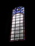 One of the stained glasses of the church