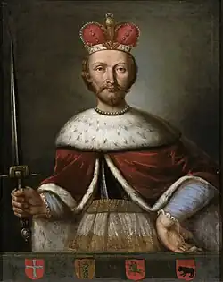 Sigismund Kęstutaitis with Gediminas's Cap, painted in the 19th century