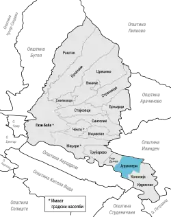 Location in Gazi Baba Municipality