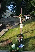 Memorial cross to the fallen of Euromaidan