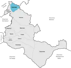Location in Brvenica Municipality