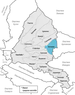 Location in Gazi Baba Municipality