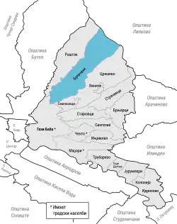 Location in Gazi Baba Municipality