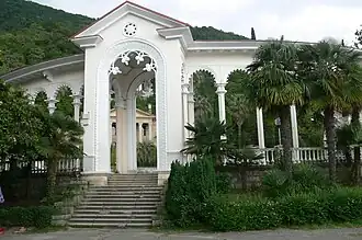 Colonnade in Primorsky Park