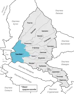 Location in Gazi Baba Municipality