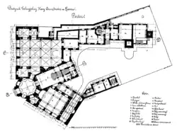 Ground plan of the building