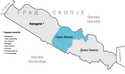 Location in Aerodrom Municipality