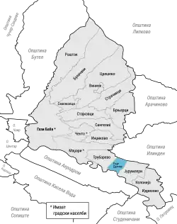 Location in Gazi Baba Municipality