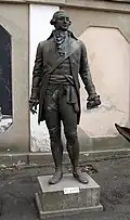 monument to the founders of the city in the courtyard of the museum: José de Ribas