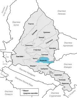 Location in Gazi Baba Municipality
