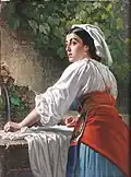Karl Bryullov, "Italian woman by the pool", (1844)