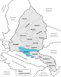 Location in Gazi Baba Municipality