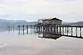 Stilt house in Doiran Lake