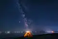 Lake Syvash at night