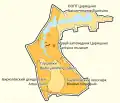 Map of park locations in Tsaritsino