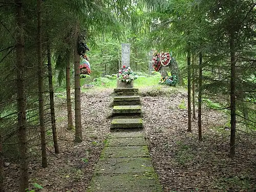 Site of the death of soldiers of the 485th Rifle Regiment of the 177th Rifle Division 58°43′28″N 29°45′30″E﻿ / ﻿58.72444°N 29.75833°E﻿ / 58.72444; 29.75833