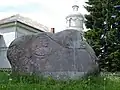 Monument to folklorist Gotthard Friedrich Stender at Sunākste Church