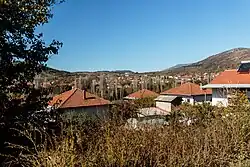 Panoramic view of the town Zletovo
