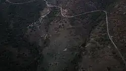 Air view of the former village