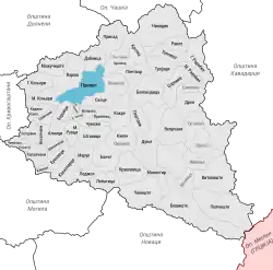 Location in Prilep Municipality