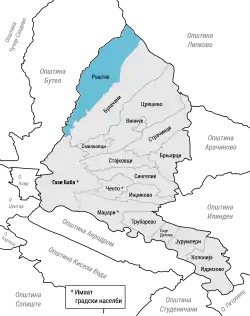Location in Gazi Baba Municipality