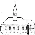 Drawing of the cathedral mosque of Buinsky Uyezd, Simbirsk Governorate by Jakobson, 1876.