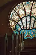 Stained glass window inside