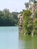 Rocky banks within Zhytomyr