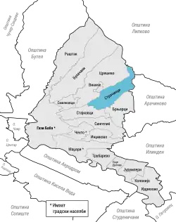 Location in Gazi Baba Municipality