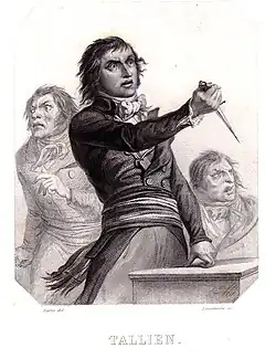 On 9 Thermidor Tallien threatened in the Convention to use his dagger if the National Convention would not order the arrest of Robespierre.[403]