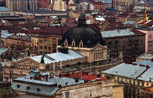 View from the top of Lviv Town Hall