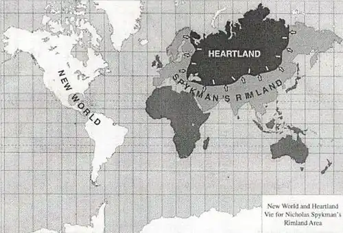 Image 4World map with the concepts of Heartland and Rimland applied (from Geopolitics)