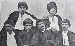 V. Antonovych and Borys Poznanskyi among a group of chlopomans