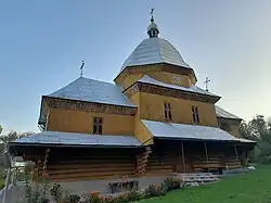 A wooden Ukrainian church