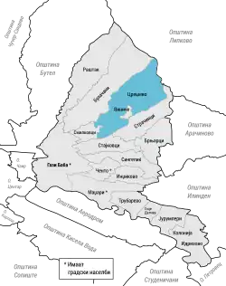 Location in Gazi Baba Municipality