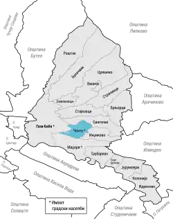 Location in Gazi Baba Municipality