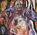 Portrait of Assi Dayan, Sidelooker, 2012 Oil on Canvas, 90x90 cm.