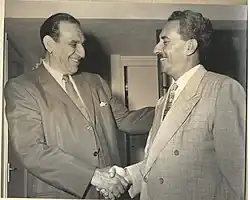 Lou Boyar and Moshe Sharett